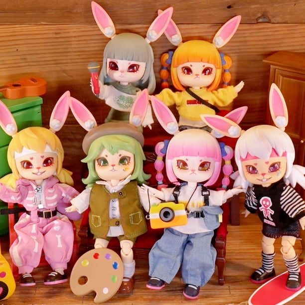 Bonnie-figuras de acción de The Journey of Streets Blind Box, muñecos de Anime Ob11 1/12 BJD, conejo Kawaii, juguete para niñas, caja sorpresa1089