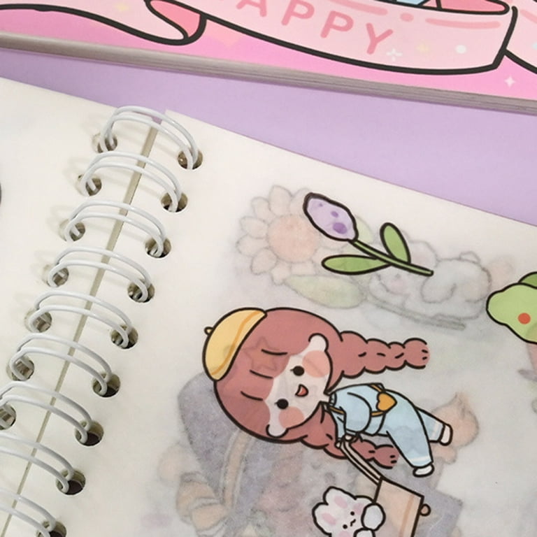 50pcs Kawaii Stickers Coil Sticker Book DIY Material Sticker Cute