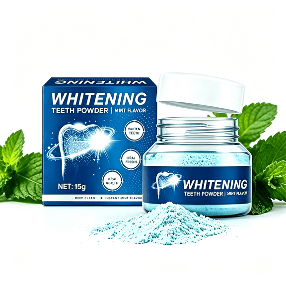 Teeth Whitening Powder,Teeth Whitening Kit , Enamel Safe Formula for Daily Coffee Stain Removal, Strengthens & Purifies