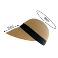 thumbnail image 4 of Cheers.US Women's Casual Straw Sun Hat Equestrian Cap Summer Travel Outdoor Straw Sun Visor Cap Baseball Cap, 4 of 7