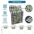 thumbnail image 6 of Green Eucalyptus Leaves Table Runner - 48 Inch Long Black White Plaid Farmhouse Watercolor Cotton and Linen Blended Dress Scarves Farmhouse Table Runner for Kitchen Dining, Coffee Table, 13" x 48", 6 of 8