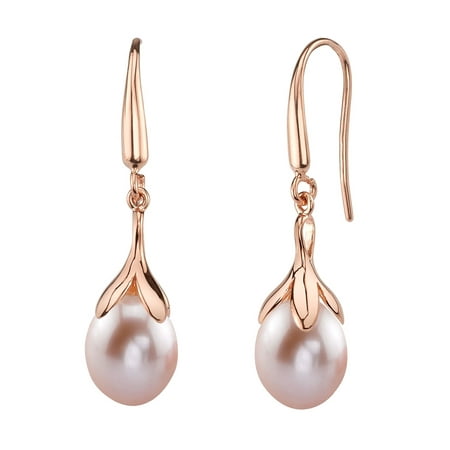 The Pearl Source - 10mm Drop Shape Pink Freshwater Cultured Pearl Olive ...