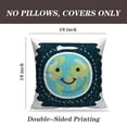 thumbnail image 2 of LALILO Throw Pillow Covers Cartoon Funny Space Shuttle Earth Cushion Cover 18" x 18", 2 Pack, 2 of 6