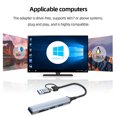 thumbnail image 5 of 4 en 1/5 en 1 Tipo C Hub 5Gbps/480Mbps Adaptador multidivisor Accesorios para portátiles, 5 of 5