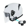 thumbnail image 1 of 1Storm Motorcycle Open Face Helmet Scooter Classical Knight Bike Dual Lens/Sun Visor + Spoiler + Motorcycle Bluetooth Headset: Glossy White, 1 of 6