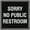 Black, variant on Signs ByLITA Square Sorry No Public Restroom Sign - Easy Installation | Durable Material (Blue) - Large