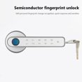 thumbnail image 2 of Cerradura de perilla de puerta Cerradura de manija de huella digital compatible con Bluetooth (Plata con Tuya), 2 of 7