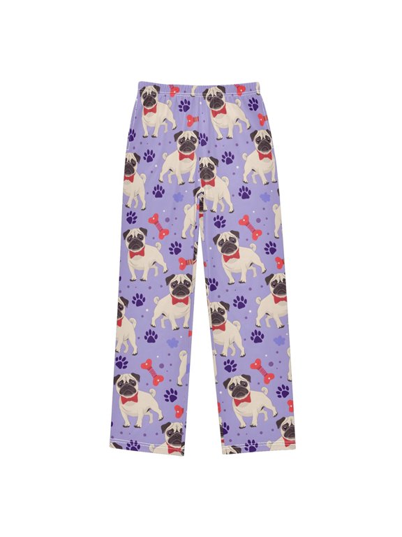 Dog Bones Paw Prints Boys Pajama Pants Soft and Lightweight Elastic Waistband Children's Pajama Pants