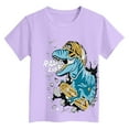 thumbnail image 4 of Gubotare Toddler Shirt Toddler Baby Boys Short Sleeve Graphic T-Shirt Top Funny Letters Print Cotton Tee Sizes 3-4T (Light Purple,3-4 Years), 4 of 4