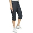 thumbnail image 4 of 33,000ft Women's Capri Golf Pants Casual Quick Dry UPF 50+ Lightweight Stretch Cargo Hiking Pants with Pockets Grey 14, 4 of 6