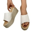 thumbnail image 2 of Mepaouo Women's Wedge Sandals Slip on Espadrille Platform Sandal Casual Summer Slides Size 6-10, 2 of 7