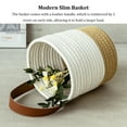 thumbnail image 6 of Hanging Storage Basket Laundry Picnic Plant Towel Toy Nordic Style Woven Pot Planter Makeup Desktop Home Garden Decor Khaki 16*18cm, 6 of 10