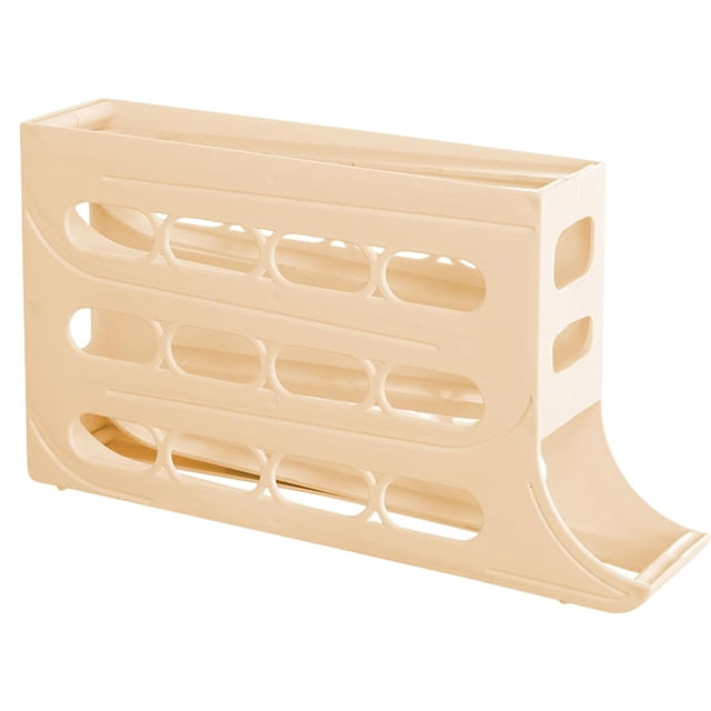 Bdday Food Storage Containers 4 Tiers Eggs for Fridge Auto Rolling Fridge Eggs Organizer Space-Saving Eggs Dispenser 30 Eggs Fridge Eggs Rack Large Capacity Eggs Dispenser Kitchen Storage