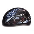 thumbnail image 2 of Daytona Helmets D6-USA ‘Skull Cap’ with USA Flag and Eagle Half Face Helmet Black, 2 of 6