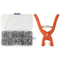 thumbnail image 1 of 100 juegos de hebilla de cinco garras con alicates de presión de mano juego de broches de costura para instalar accesorios de costura de bolsas de ropa, 1 of 7