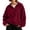 Wine, variant on Erwazi Womens Sweatshirt Polka Dot Half Zip Collared Hooded Fleece Cropped Oversized Pullover Daily Casual Tops with Pocket