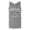 thumbnail image 2 of Wild Bobby City of Dallas Hockey Fantasy Fan Sports Men's Tank Top, Heather Grey, 3X-Large, 2 of 5