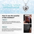 thumbnail image 4 of Collar Rosa Conservada Moshen Te Amo en 100 Idiomas, 4 of 6