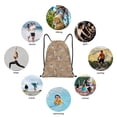 thumbnail image 6 of Fuzoiu Cactus Alpaca Print Drawstring Backpack for Gym, Travel, Yoga,Sports Sackpack String Bag for Women Men-Medium, 6 of 6