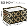 thumbnail image 4 of Yayeee Canvas Storage Basket with Handles for Shelves Fabric Bins Closet Organizer, Black Geometric, 4 of 8