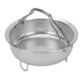 thumbnail image 3 of Cesta de vapor con asa plegable, colador multifuncional de acero inoxidable 304, inserto de vapor para olla arrocera eléctrica de 22 cm/8,66 pulgadas, 3 of 14