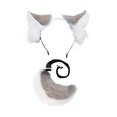 thumbnail image 4 of Juego de Cosplay de Orejas y Cola de Zorro Sunnimix Gris Para Niños Hombres Mujeres, 4 of 8
