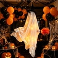 thumbnail image 3 of Flying Ghost Halloween Decoration with Remote LED String Lights, Hanging Ghost on Lighted Witches Broom for Indoor Outdoor Yard Porch Tree, Halloween Decorations 2026, 3 of 3