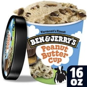 Ben & Jerry's Peanut Butter Cup Ice Cream Non-GMO 16 oz