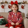 thumbnail image 3 of DISNIMO Toddler Christmas Sweatshirt Girls Snowman Santa Claus Printed T-Shirts Long Sleeve Pullover Tops Comfy Sweater for Fall Winter 7-8 Years, 3 of 7
