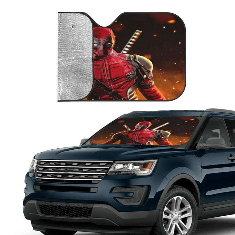 Deadpool Sunshade Car Windshield Cute Cartoon Sun Shade for Trucks SUV Sun Visor for Car Blocks UV Rays Sun Heat Protection Walmart