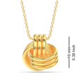 thumbnail image 5 of LeCalla 925 Sterling Silver Yellow Gold-Plated Love Knot Pendant Necklace Jewelry Gifts for Women and Teen 18" Inch, 5 of 8