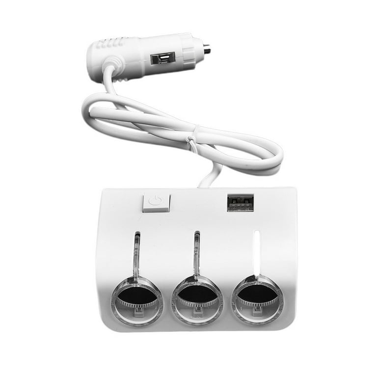 12V-24V Car Cigarette lighter Socket Splitter Plug Dual USB Charger Plug  Adapter Port 3 Way Auto For Navigators Phone - AliExpress