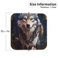 thumbnail image 2 of Kdxio Oil Painting Tribal Wolf Funny Coasters,4 Pcs Leather Coasters,Housewarming Gifts,Protect Furniture from Water Marks Scratch and Damage, 2 of 6