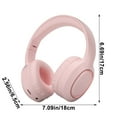 thumbnail image 3 of 120H Playtime Bluetooth ANC/ENC Pro-Level Active Noise Cancelling Over-Ear Headphones Wireless, Headphones with Built-in Microphone Type-C Charging for Call Travel Sports Gym, 3 of 7