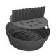 thumbnail image 5 of Revestimiento plegable de silicona para freidora de aire, accesorios para horno, redondo, resistente al calor, práctica bandeja plegable de repuesto Negro con divisor, 5 of 8