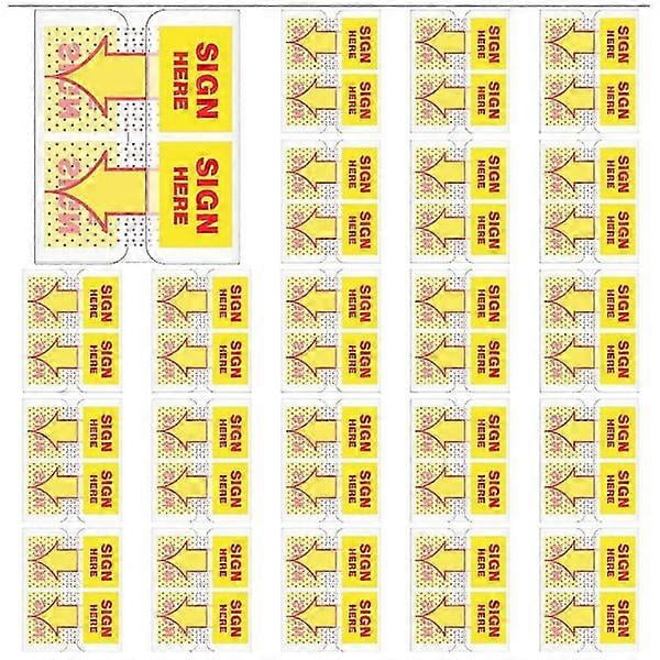 1250 pcs Sign Here Stickers 1 inch Sign Date Tabs Sign Date Stickers with Dispenser Flag Easy t