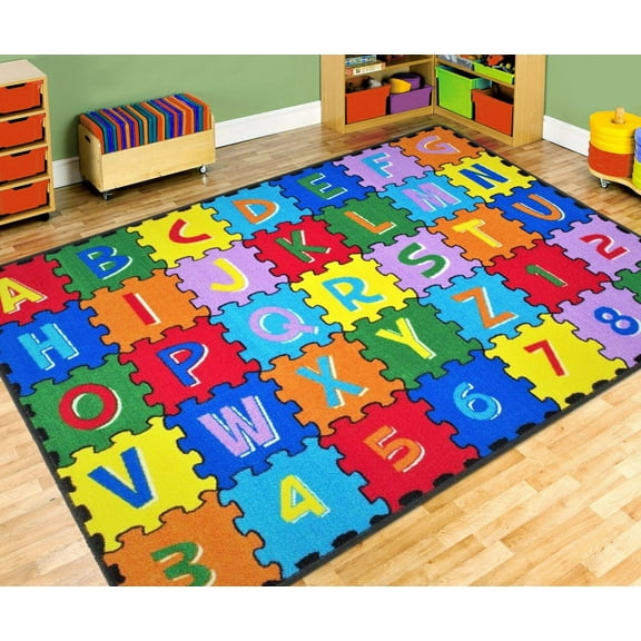 ABC Puzzle Letters/Numbers Kids Educational playmat for School/Daycare/Nursery Non-Slip Gel Back