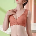 thumbnail image 6 of iHPH7 Bras for Women Front Closure Lace Bra Snap Closing Bra Post Surgery Bra Front Button Front Clasp Lace Front Closure Bras Comfort Convenient Snap Coffee 3XL, 6 of 6