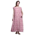 thumbnail image 1 of Bimba Vêtements de Nuit pour Femmes Nuisette Imprimée en Rayonne Longue Robe Maxi Vêtements de Nuit, 1 of 4