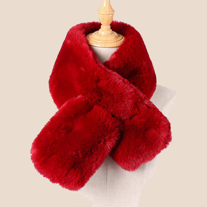 Fashionable Lady Oversize Collar Shawl Winter Faux Fur Scarf Scarf Warm Wrap New