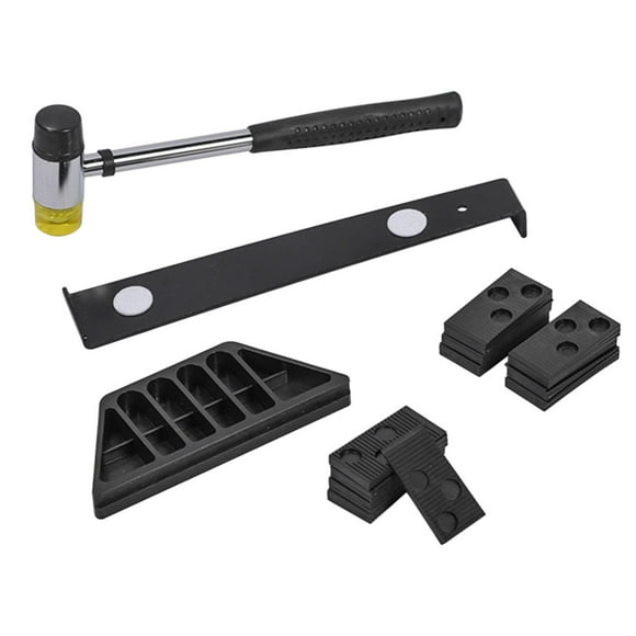 Kit de instalación de accesorios de de laminada Mazo de goma dura 20 espaciadores Bloque de Herramientas de barra de