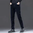 thumbnail image 2 of Pantalones de vestir rectos de pana formales para trabajo, pantalones casuales de otoño e invierno para hombre, pantalones ajustados para hombres, pantalones largos baratos, estilo coreano Y2k, 2 of 4