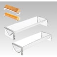 thumbnail image 2 of RRFDWQ-Set of 2 Clear Acrylic Cracker Trays Rectangular Serving Platters, Ideal Cracker Holder for Charcuterie, Parties & Home Food Display | Connected Cluster Design, 2 of 3