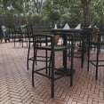 thumbnail image 2 of Flash Furniture Lark Commercial Grade Bar Height Stool with Arms, All-Weather Outdoor Bar Stool with Faux Wood Poly Resin Slats and Aluminum Frame, Gray Wash, 2 of 12