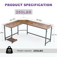 thumbnail image 4 of EDX Stylish L-shaped desk optimizes space, boosts productivity with ample dual-surface workspace and ergonomic modern design, Rust, 4 of 7