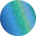 thumbnail image 1 of Ahgly Company Tapis Rond Lavable en Machine Intérieur Transitionnel Bleu, 4 Pieds Rond, 1 of 7