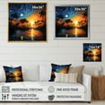 thumbnail image 4 of Designart "Palm Trees Tropical Painting I" Landscapes Floater Framed Wall Art Print, 4 of 7