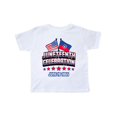 

Inktastic Juneteenth Celebration with Flags Gift Toddler Boy or Toddler Girl T-Shirt