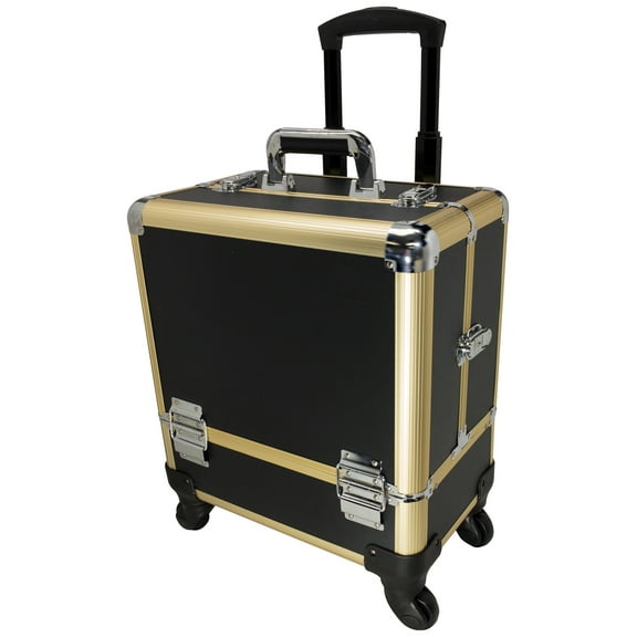 BOLLA Beauty Spinner Makeup Case, BLACK with GOLD Frame