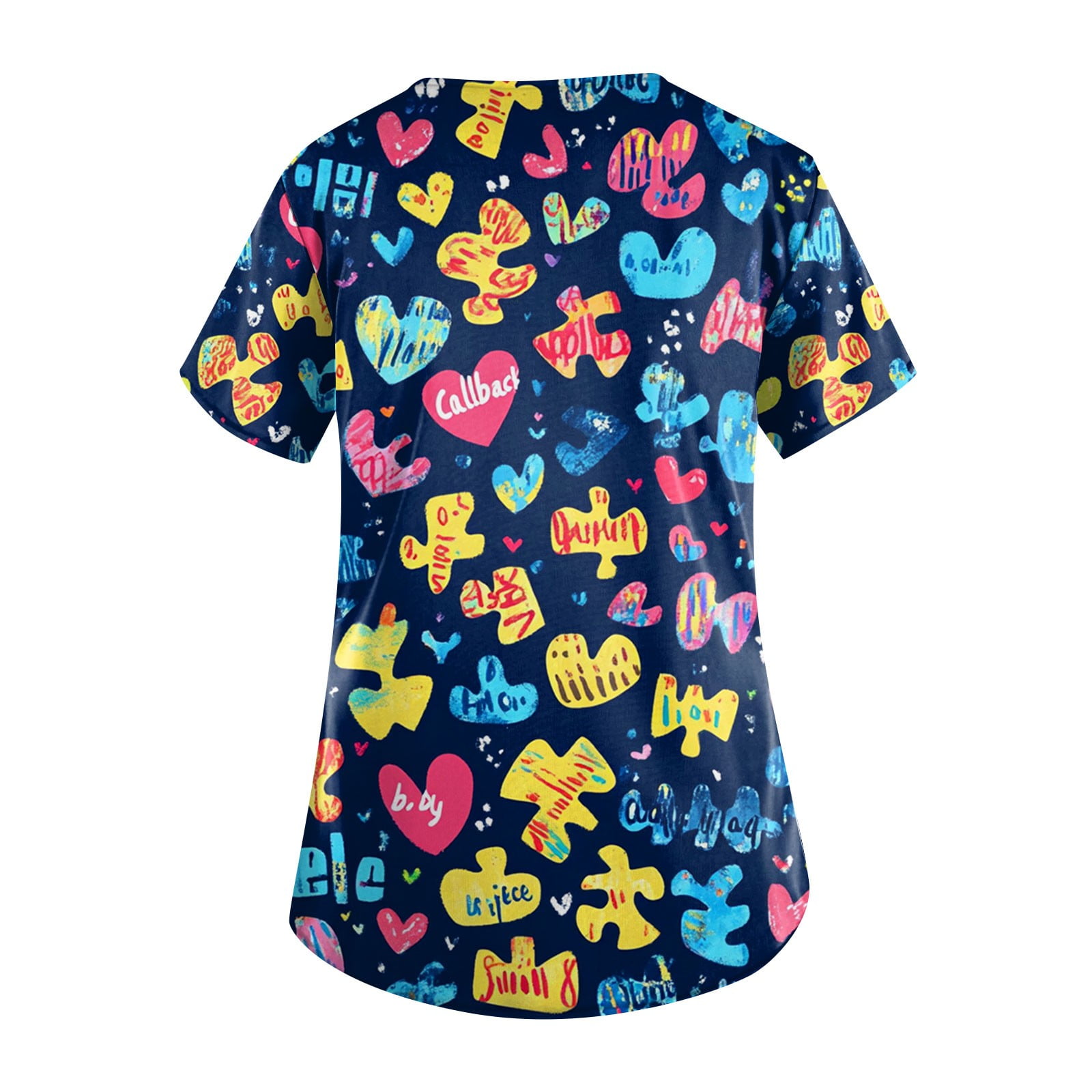 Plus Size Nursing-Scrubs For Women, Animal Print Scrub Tops Women Breathable Workwear Scrubs Loose Fit Shirts V-Neck With Pockets Pink Nurses Dress Dresses Summer 2025 Multi
